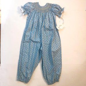 Vintage NWT Smocked Handmade Jumpsuit 4